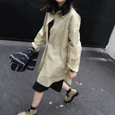 Simple Oversized Solid Lapel Loose Blouse